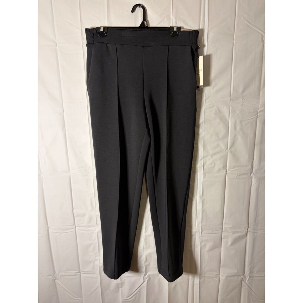 CALIA Womens Soft Scuba Tapered Pant Sz S Pure Black Mid Rise Lounge Travel NWT